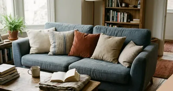 Arranging cushions on your sofa in 4 practical steps